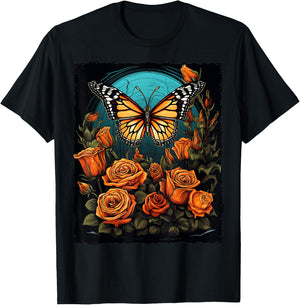 Monarch Butterfly Halloween T-Shirt - T-Shirt | Black