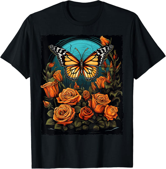 Monarch Butterfly Halloween T-Shirt - T-Shirt | Black