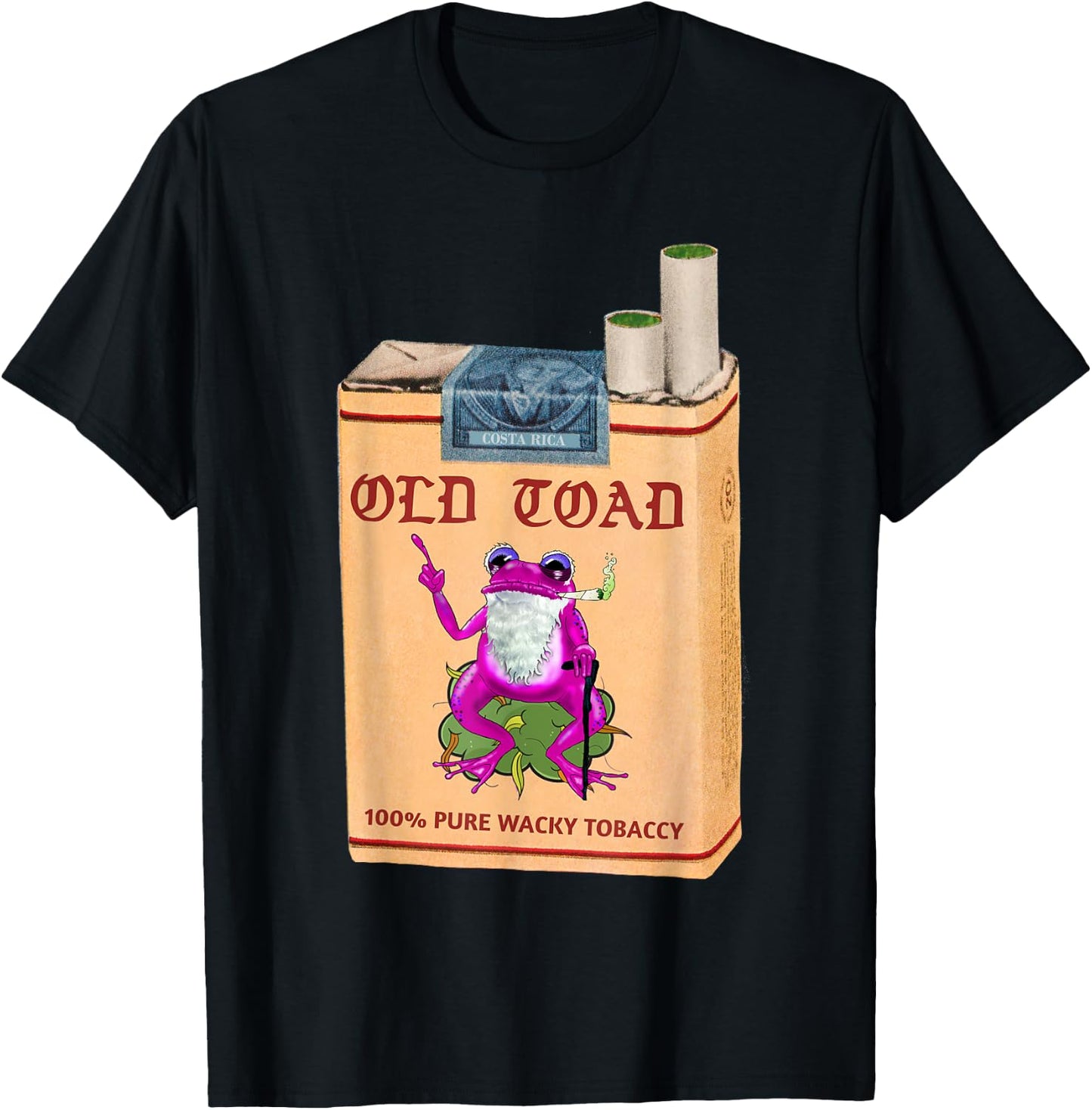 Poison Dart Frogs Retro Vintage Cannabis Cigarette Fifties T-Shirt - T-Shirt | Black