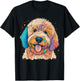 Cute Goldendoodle Dog on Golden Doodle Lover Men Women Kids T-Shirt - T-Shirt | Black