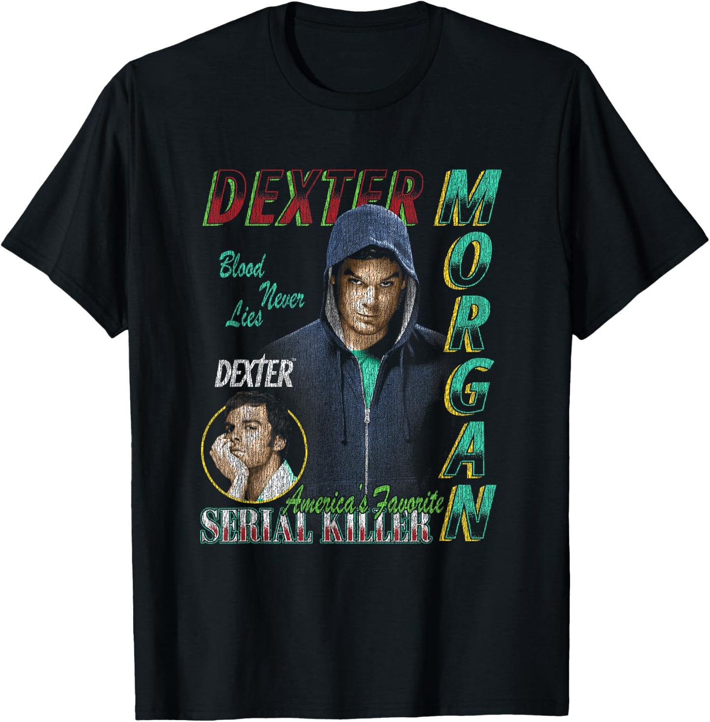 Dexter 90’s Bootleg Dexter Morgan TV Show T-Shirt - T-Shirt | Black