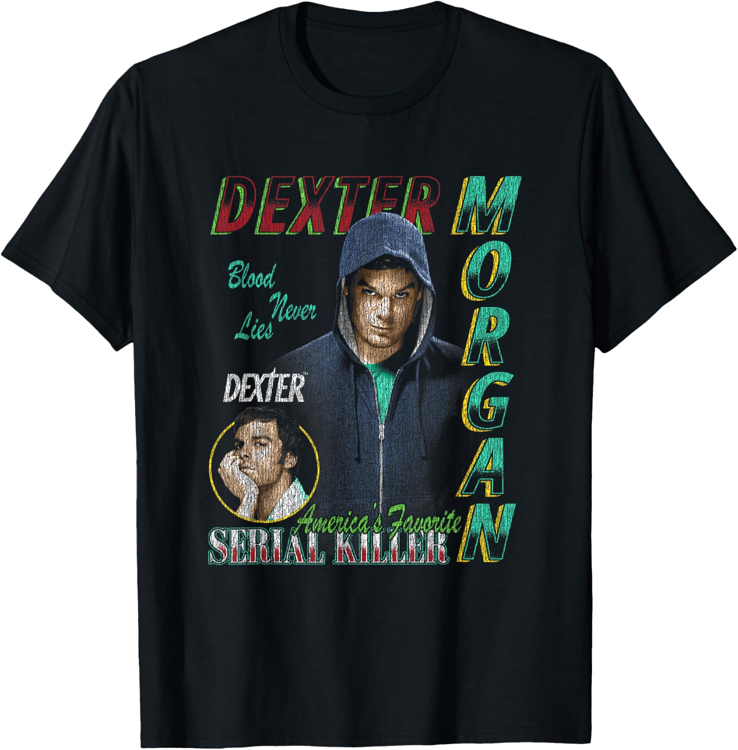 Dexter 90’s Bootleg Dexter Morgan TV Show T-Shirt - T-Shirt | Black
