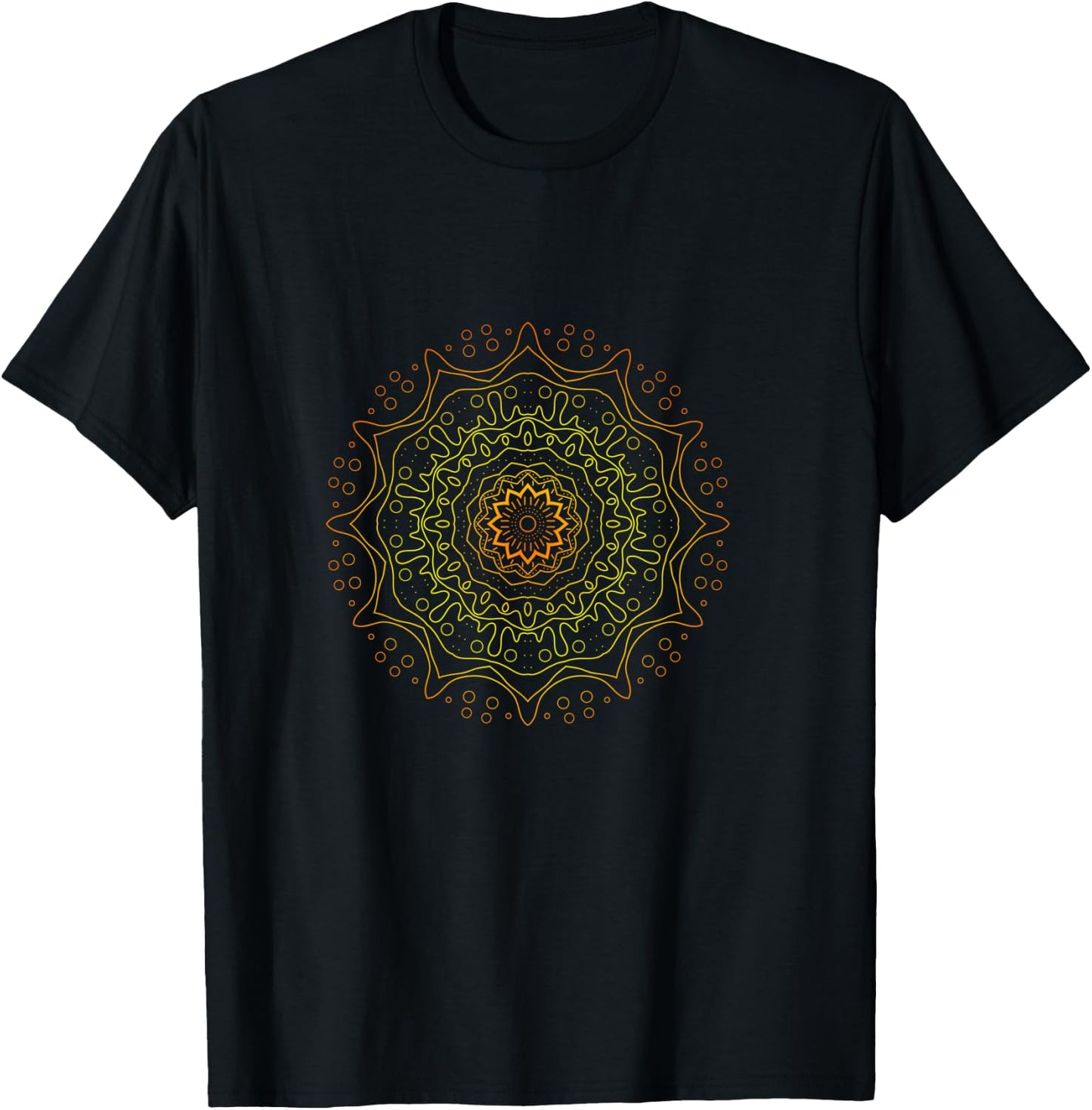 Mandalas, spiritual meditation, fractal geometry T-Shirt - T-Shirt | Black