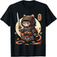 Japanese Samurai Cat Tattoo Kawaii Ninja Cat T-Shirt - T-Shirt | Black