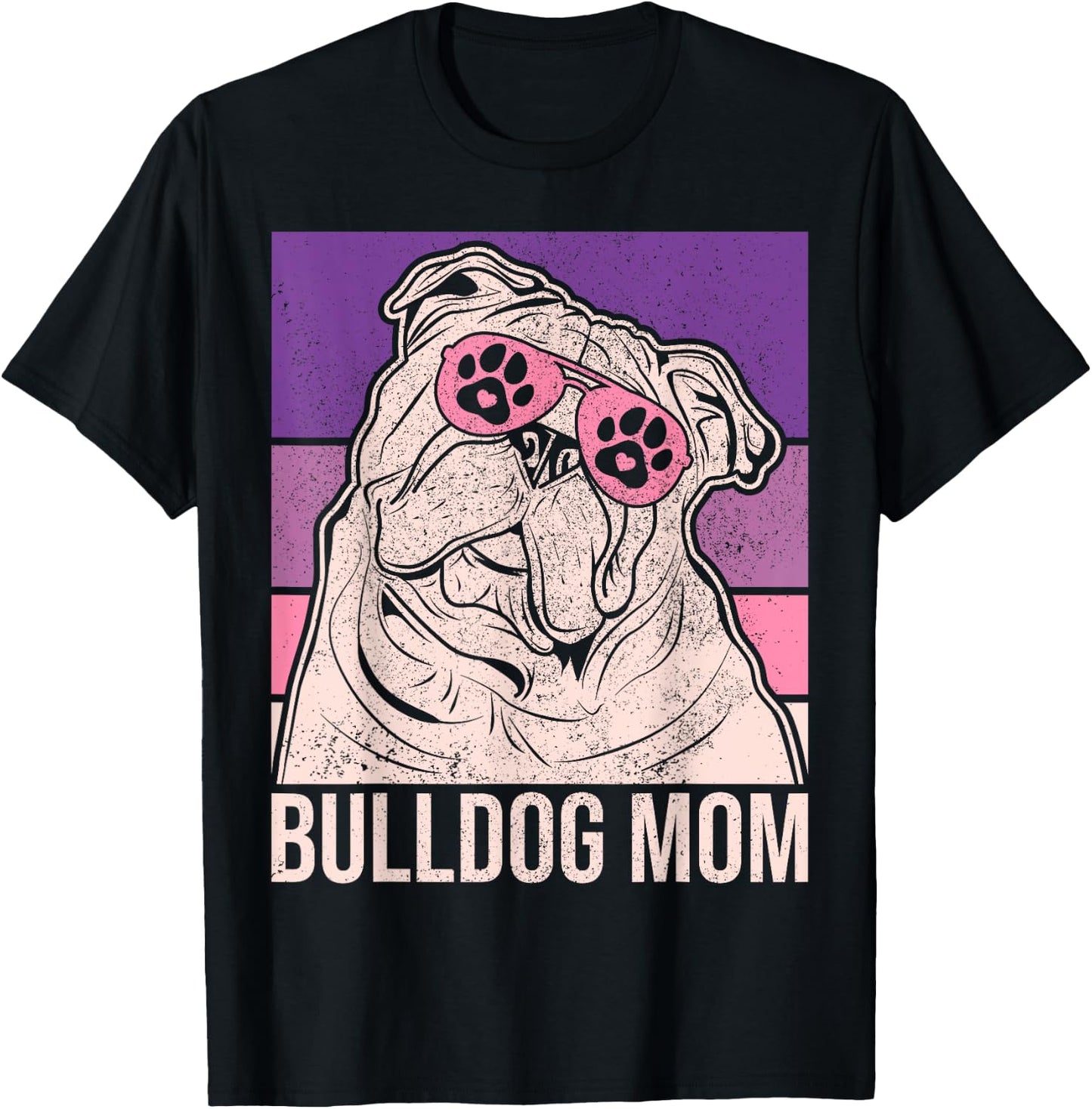 Dog Mama Pet Owner Animal Lover Outfit English Bulldog Mom T-Shirt - T-Shirt | Black