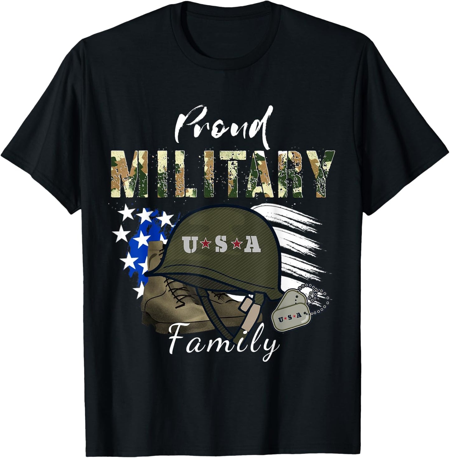 Army Graduation Proud Military Family Mom Dad Brother Sister T-Shirt - T-Shirt | Black