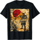 Samurai Japanese Art Vintage Fighter Retro T-Shirt - T-Shirt | Black