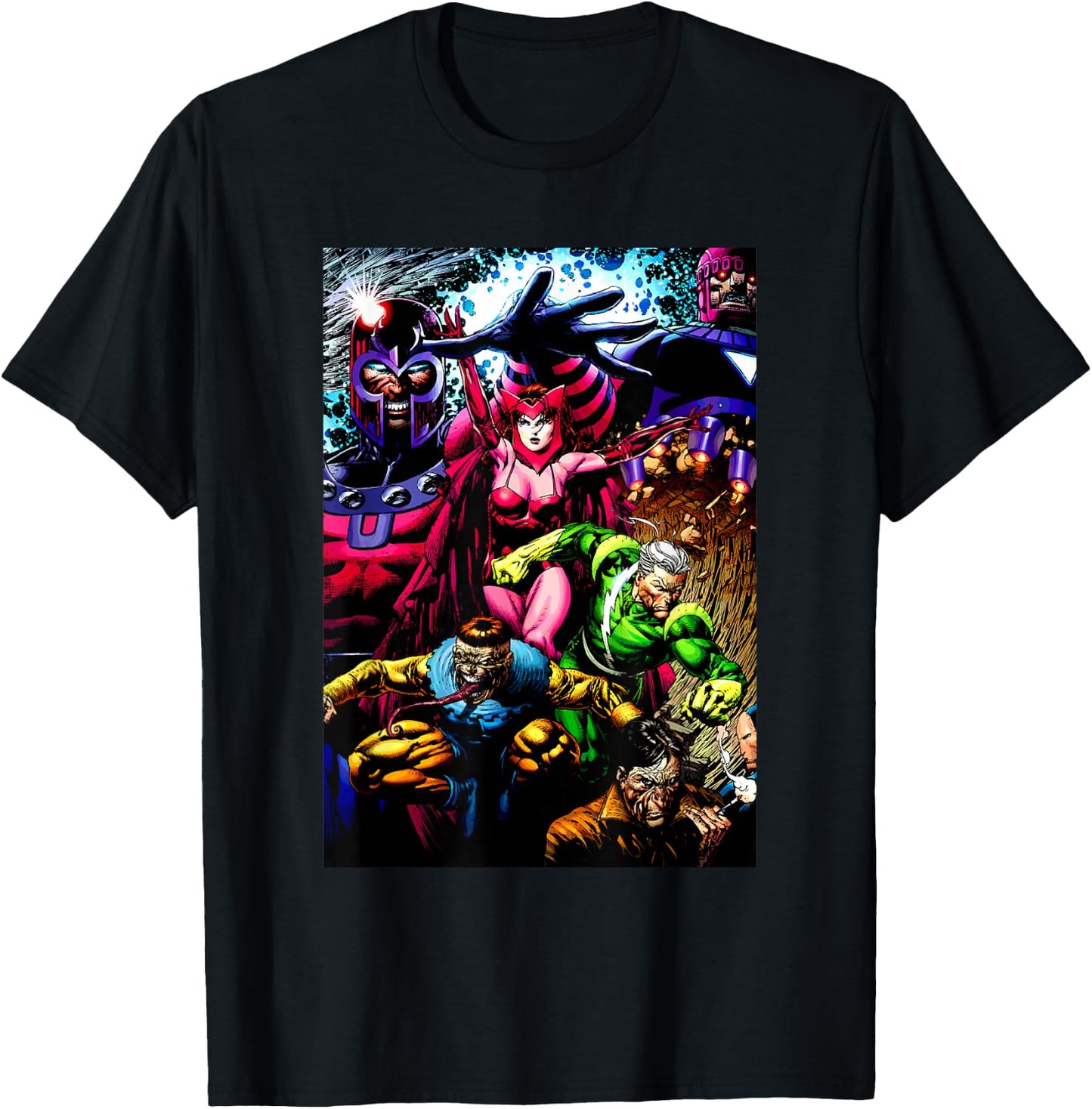 Marvel X-Men Brotherhood Of Mutants Group Shot Poster T-Shirt - T-Shirt | Black