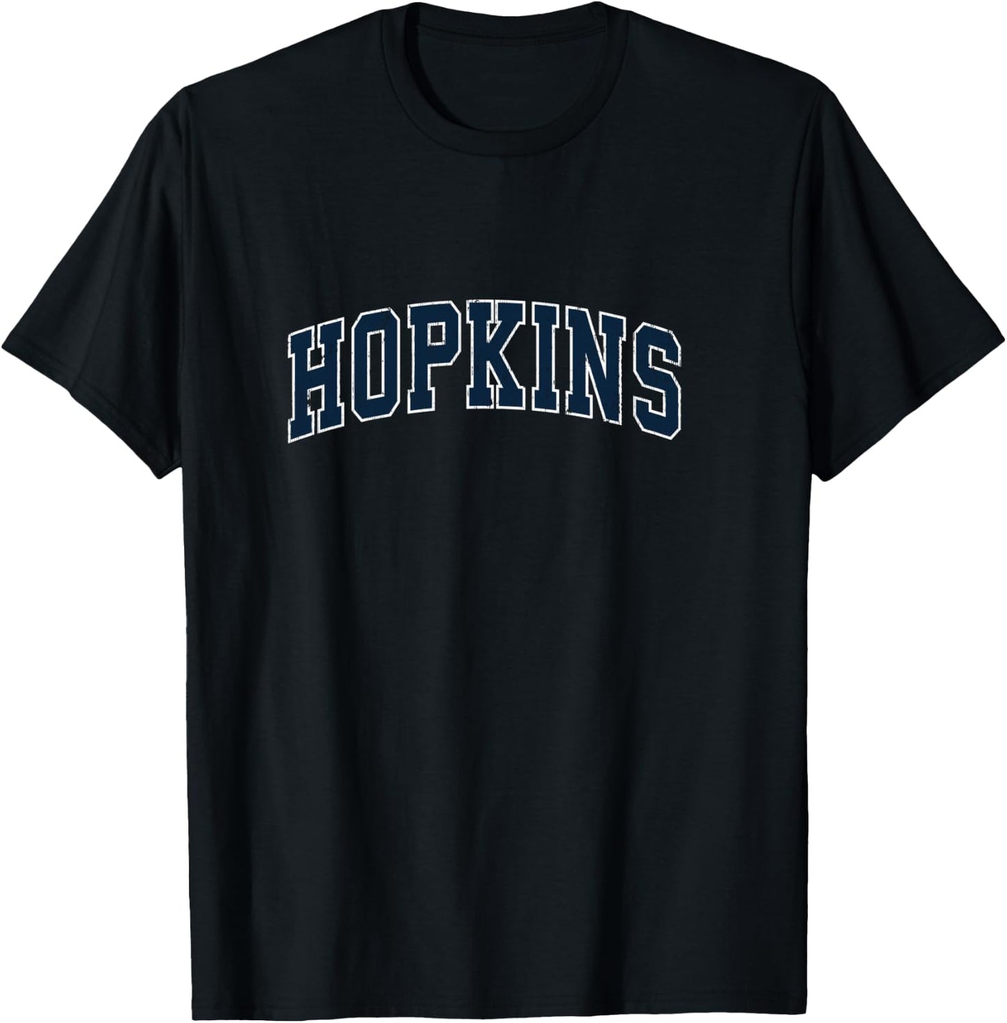 Hopkins Minnesota MN Vintage Sports Design Navy Design T-Shirt - T-Shirt | Black