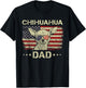 Chihuahua Dad Dog Lovers American Flag 4th Of July Men T-Shirt - T-Shirt | Black