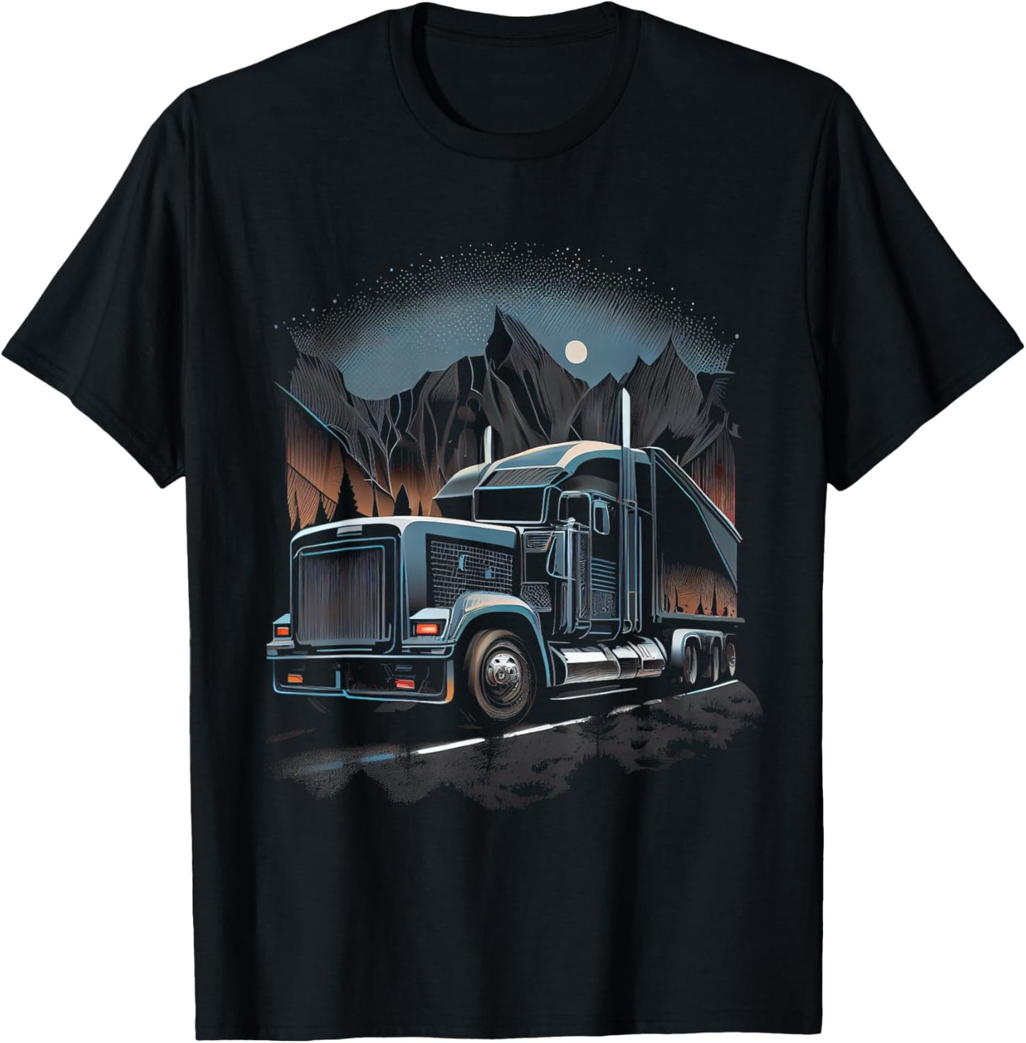 Truck Driver 18 Wheel Trucker T-Shirt - T-Shirt | Black