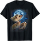 Funny Hedgehog Shirt - Hedgehogs Howling at the Moon T-Shirt - T-Shirt | Black