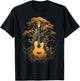 Acoustic Guitar Tree Of Life T-Shirt - T-Shirt | Black