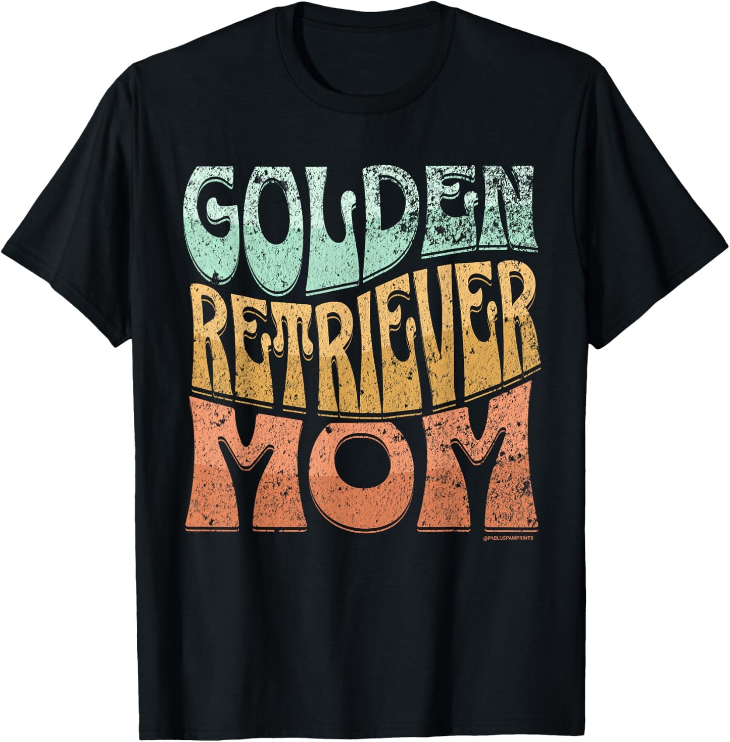 Golden Retriever Mom Vintage Dog Mom Women T-Shirt - T-Shirt | Black