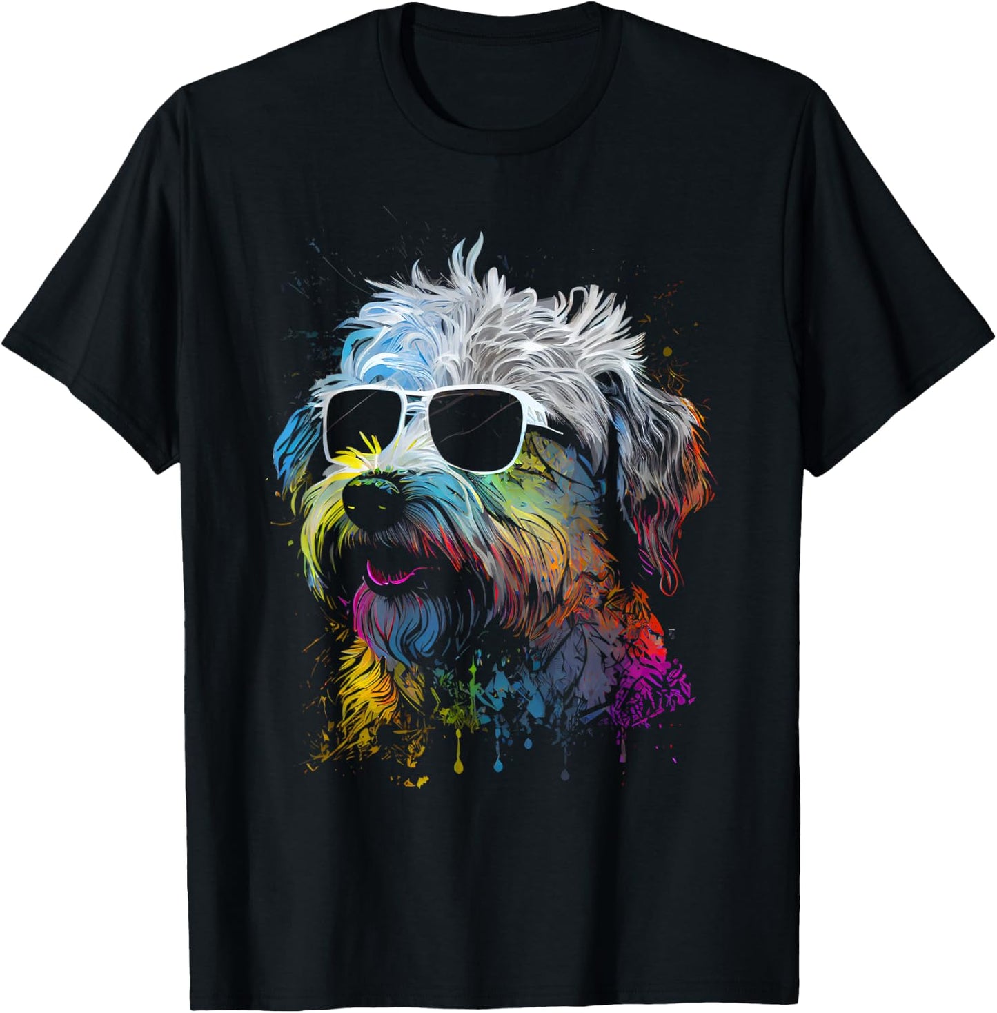Schnoodle walking dog fans poodle schnauzer dogs T-Shirt - T-Shirt | Black