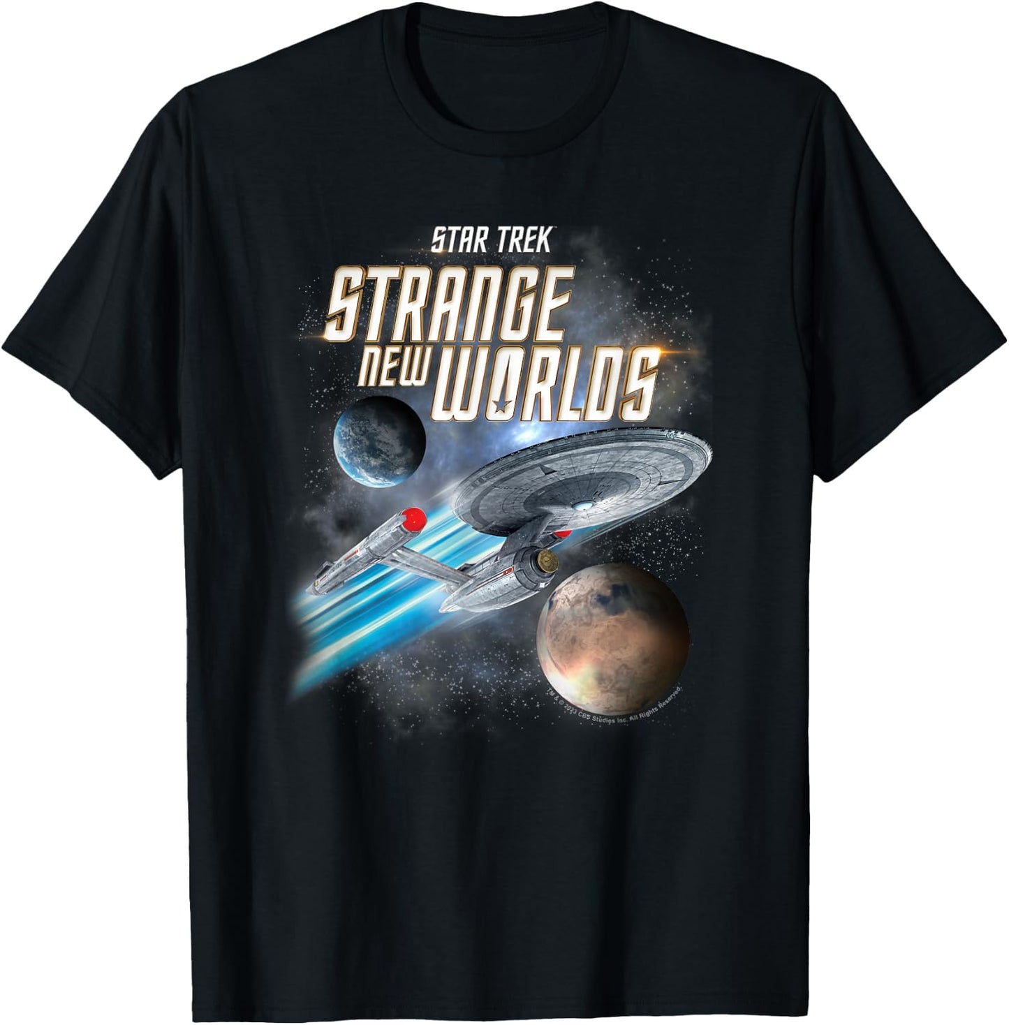Star Trek Strange New Worlds Enterprise T-Shirt - T-Shirt | Black