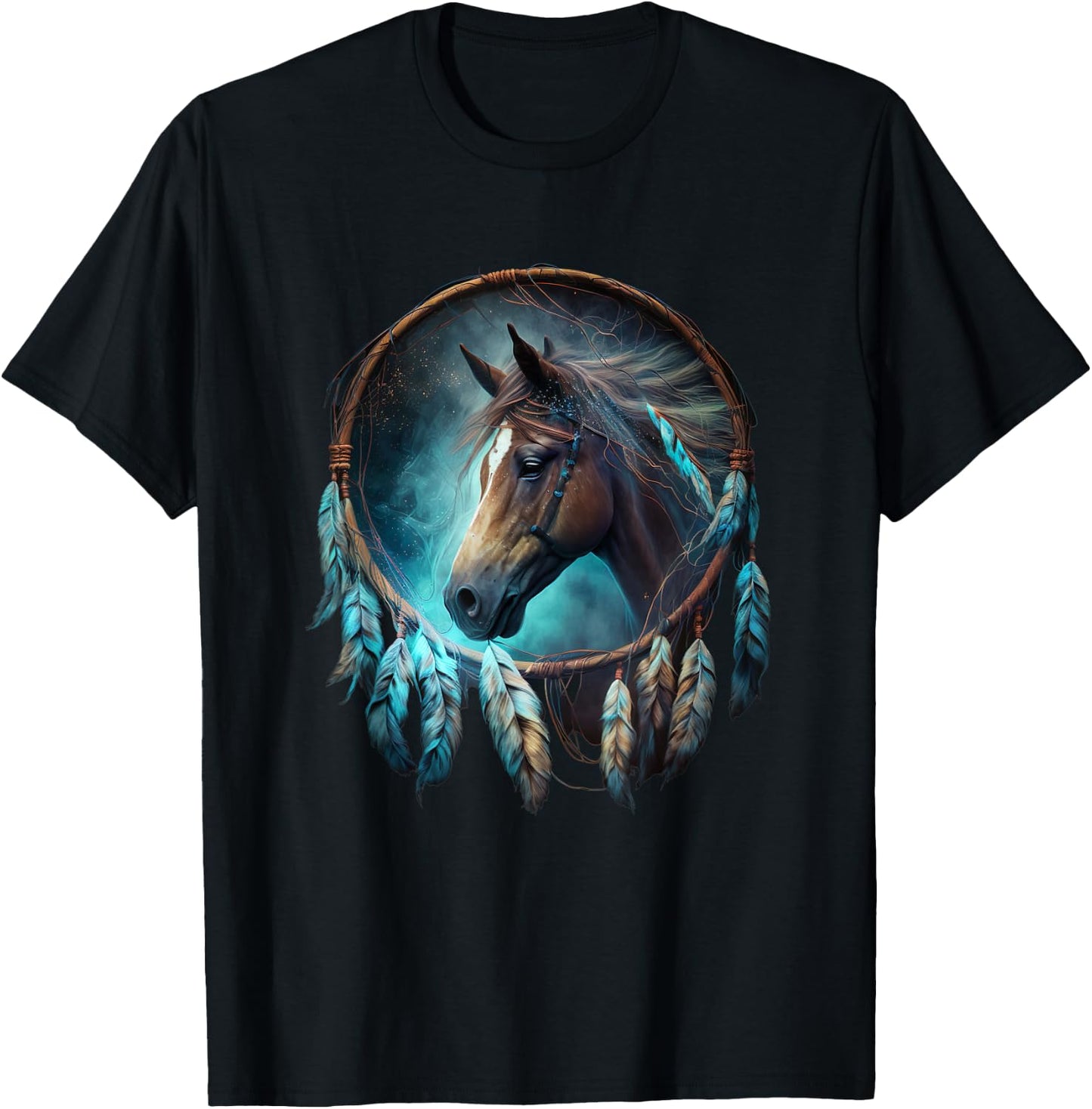 Dream Catcher Horse Dreaming Dream for a Esotericist T-Shirt - T-Shirt | Black