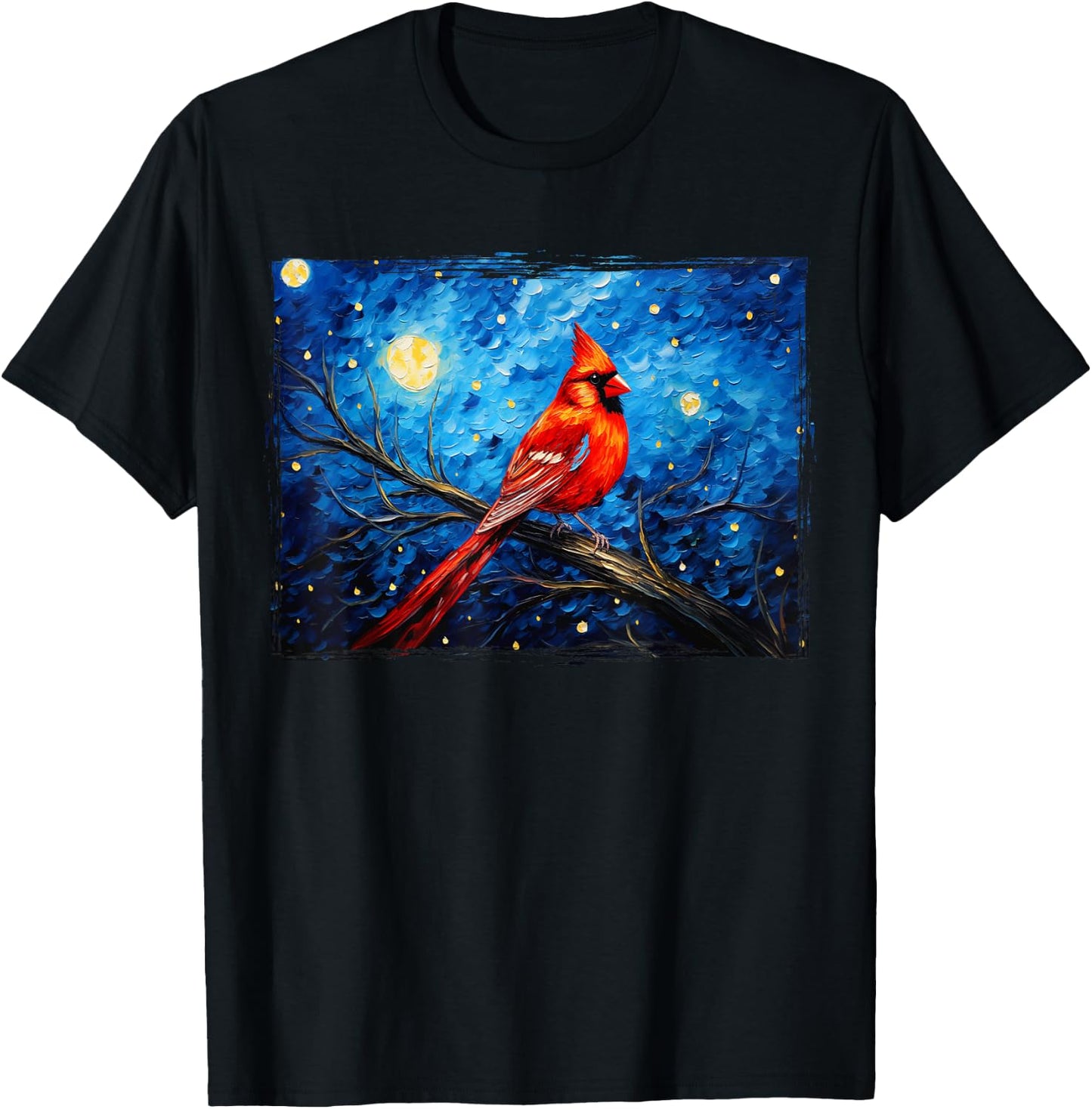 Red Cardinal Bird Flower North Carolina Virginia T-Shirt - T-Shirt | Black