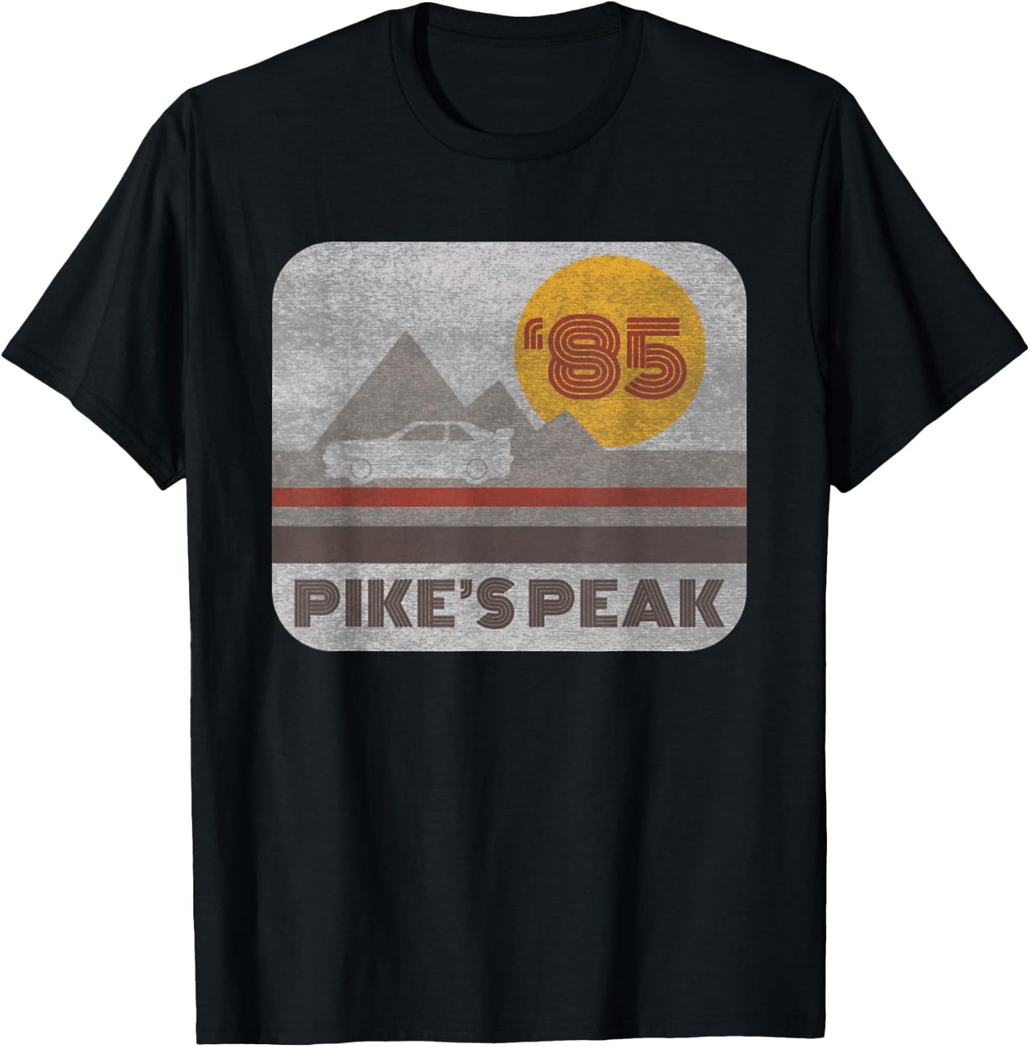 Vintage Pikes Peak 85s Peak Hill Climb Sport Racing T-Shirt - T-Shirt | Black