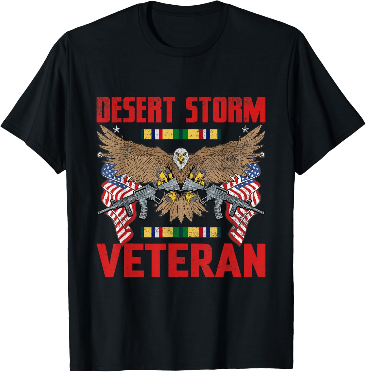 Desert Storm Operation Veteran American T-Shirt - T-Shirt | Black