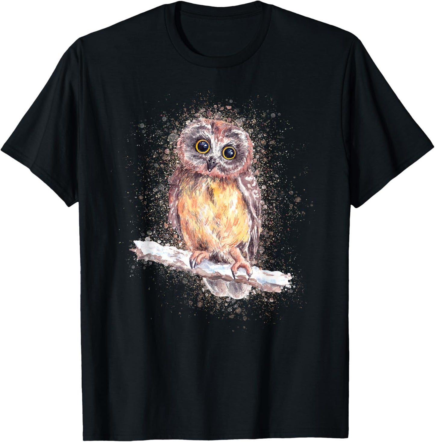 Owl Lover, Bird Lover Art, Owl Lover Art, Owl T-Shirt - T-Shirt | Black