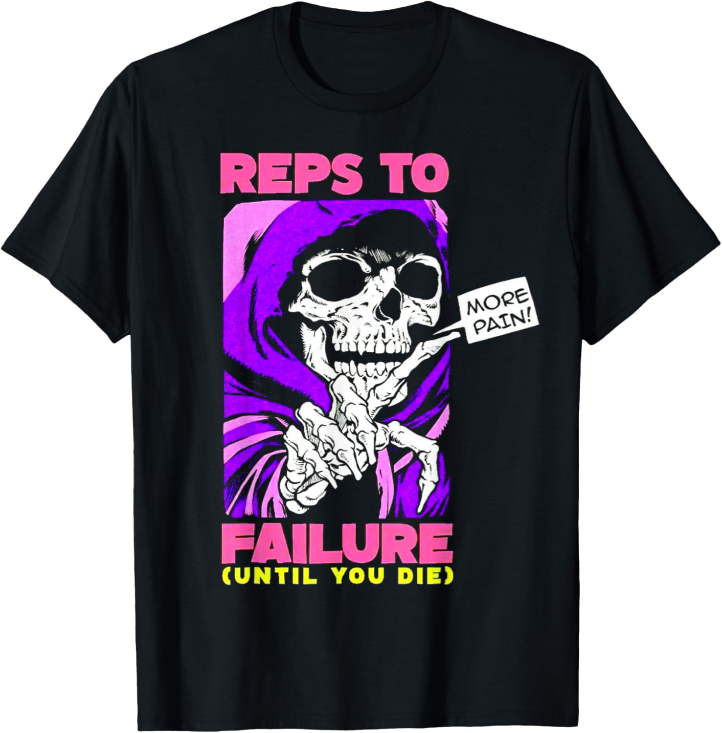 Funny Reps to Failure Weightlifting Bodybuilding Fitness Gym T-Shirt - T-Shirt | Black