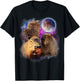 3 Capybara Moon Capybara Stuffed Animal , Women, Kids T-Shirt - T-Shirt | Black