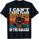 I Can't I Have Plans In The Garage Car Mechanics Funny Cat T-Shirt - T-Shirt | Black