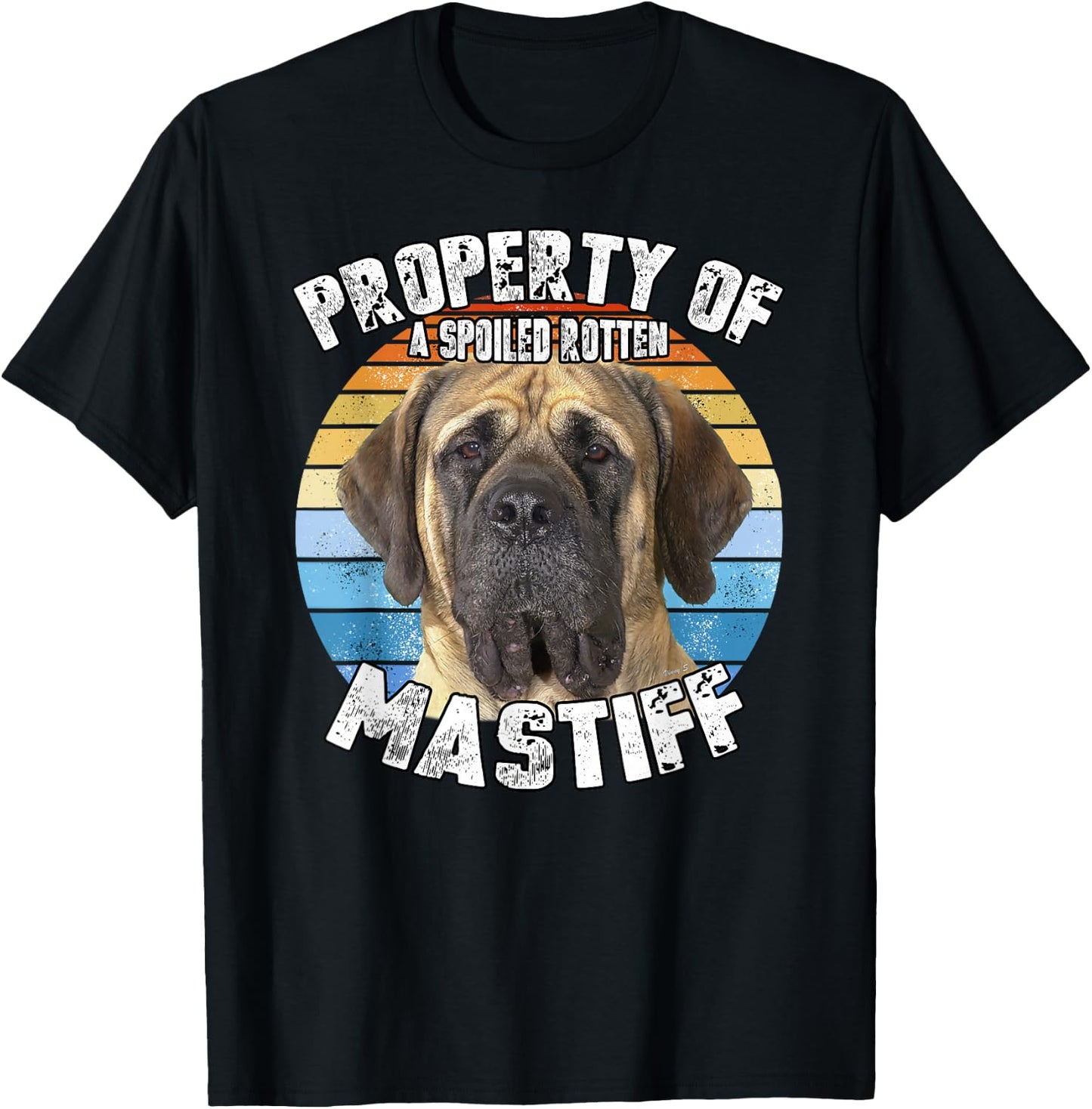 Mastiff Retro Property Of T-Shirt - T-Shirt | Black