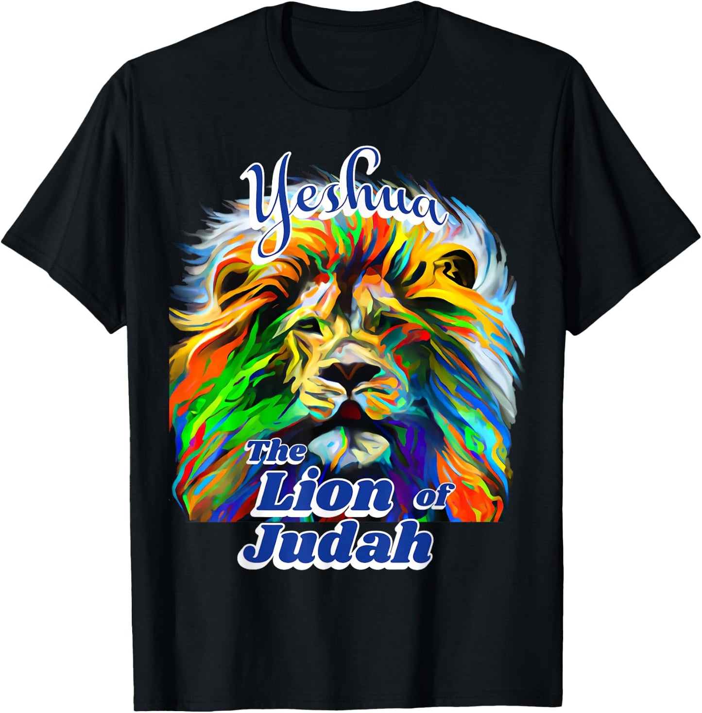 Yeshua, The Lion of Judah T-Shirt - T-Shirt | Black