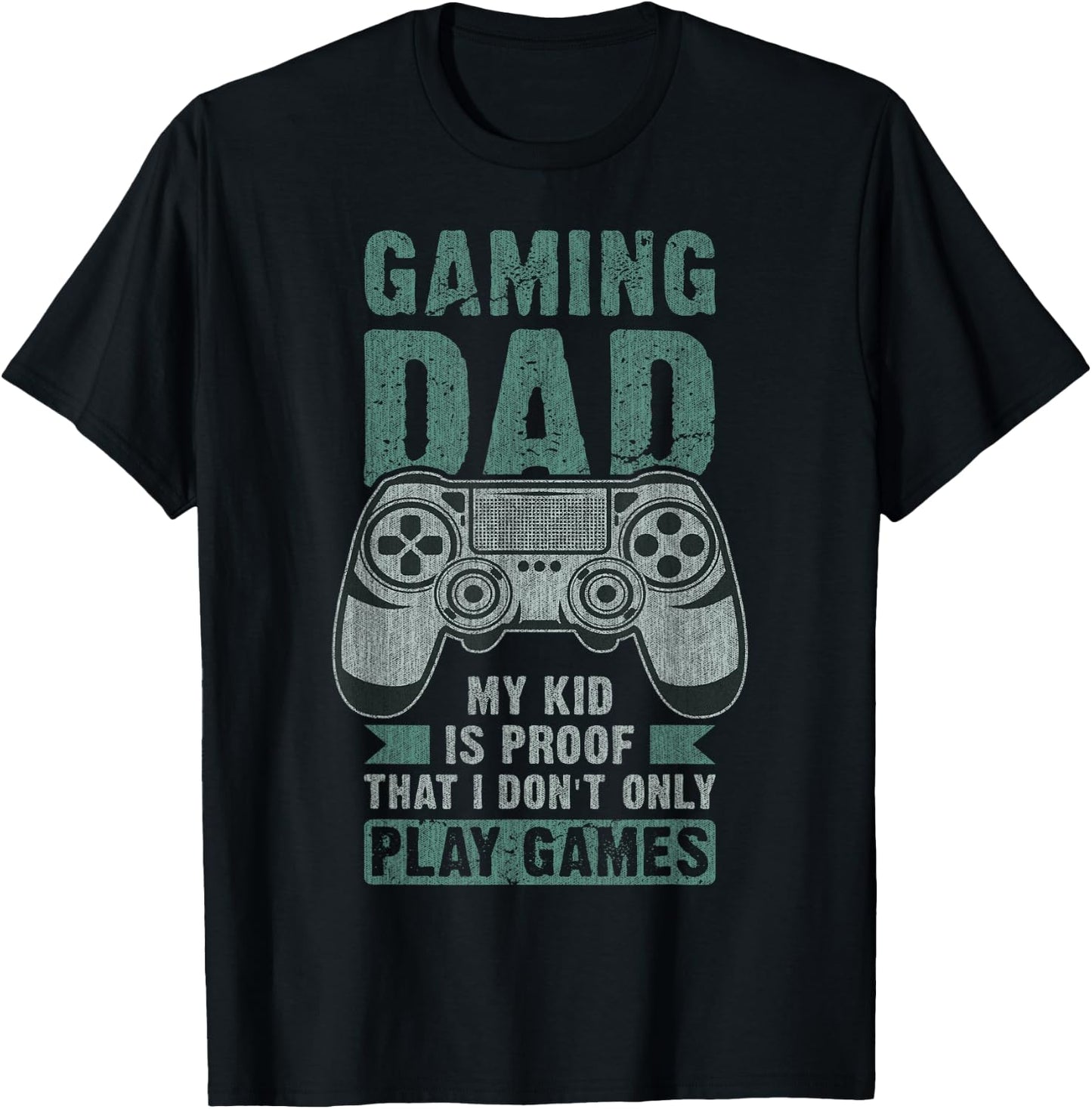 Father Kid, Gamer Dad, Father's Day, Gaming Daddy T-Shirt - T-Shirt | Black