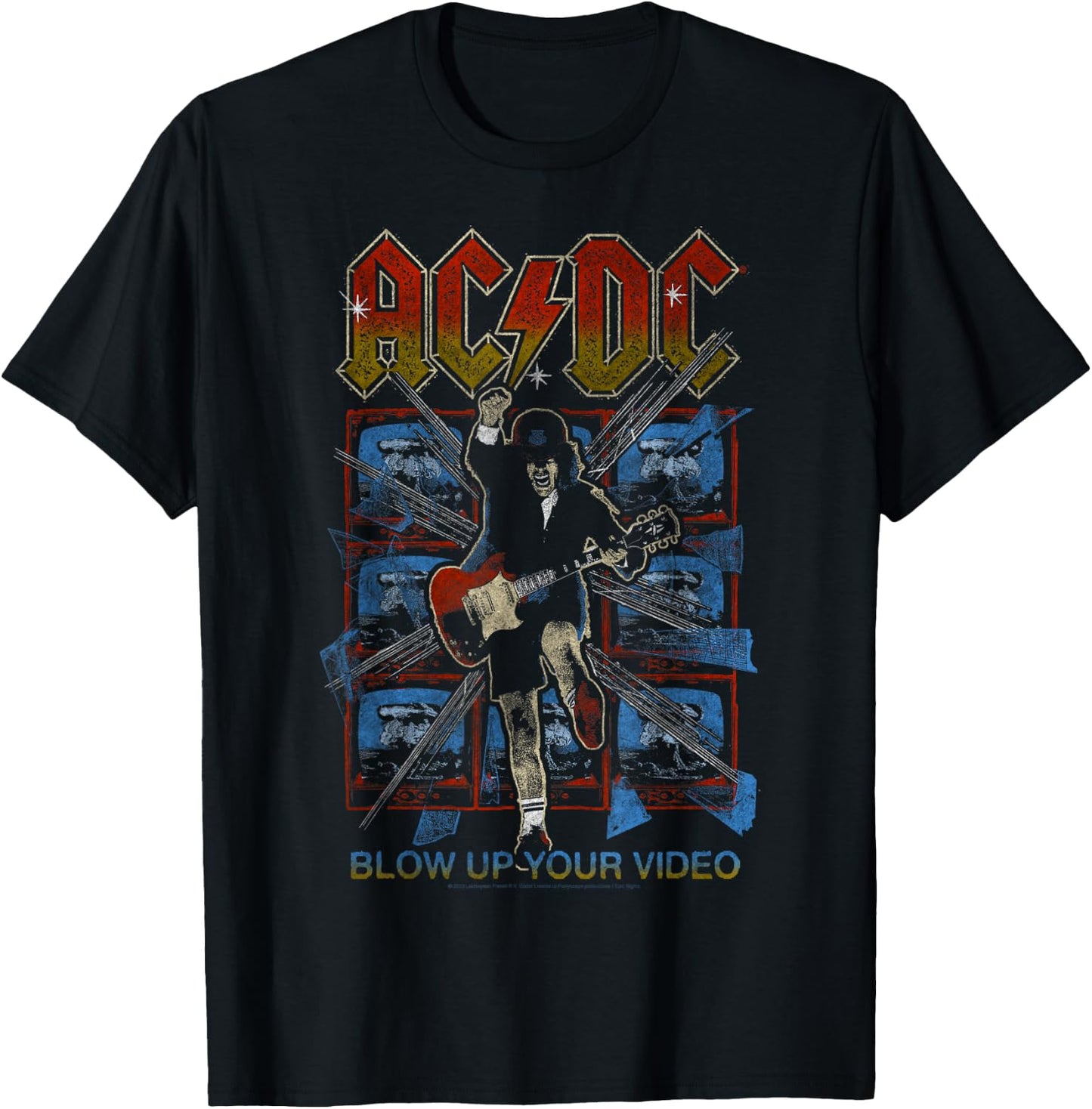 Official AC/DC Blow Up Your Video Album Rock Band Music Logo T-Shirt - T-Shirt | Black