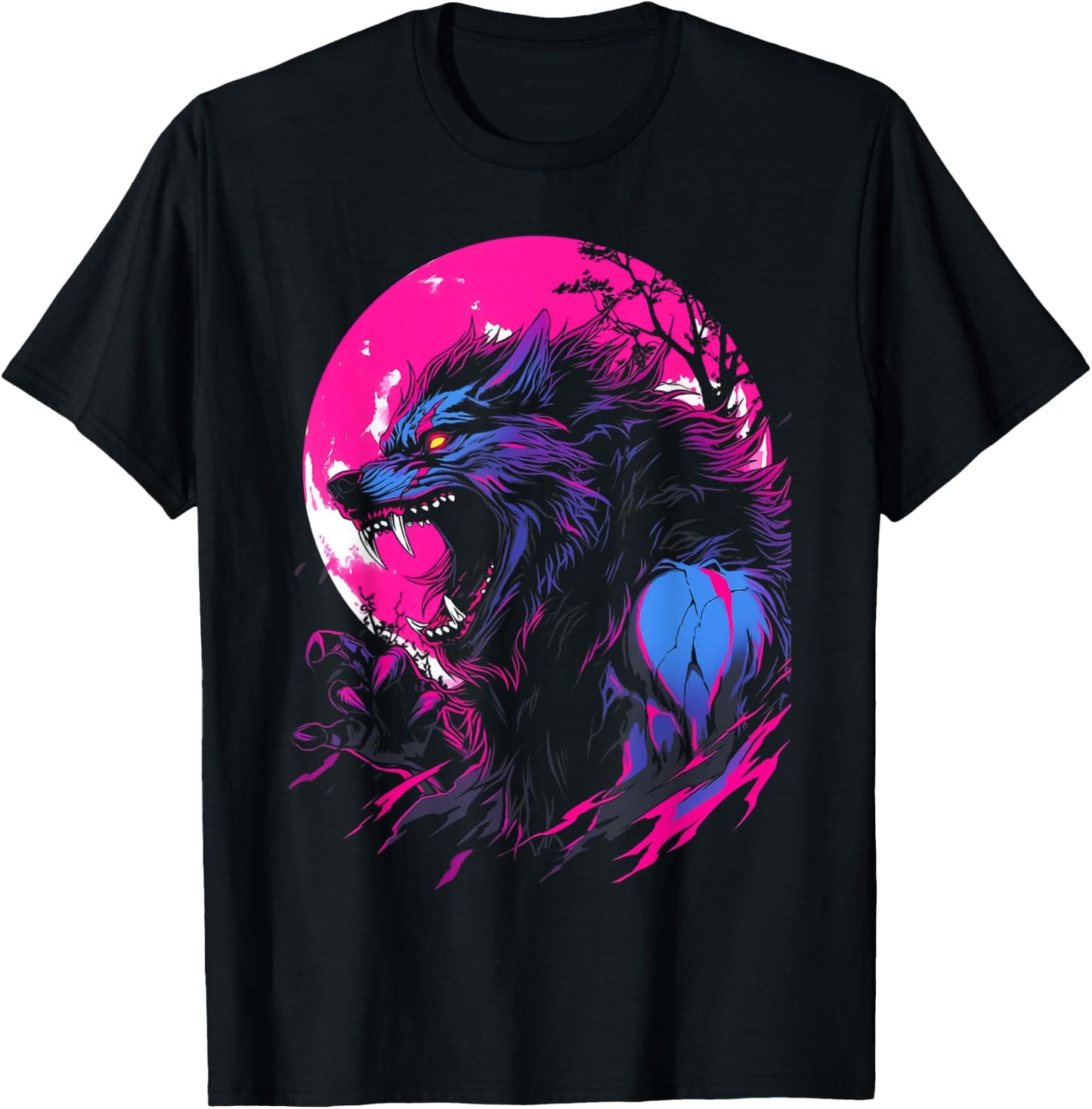 Horror Werewolf Head Halloween Mythology Wolf Shifter Lycan T-Shirt - T-Shirt | Black