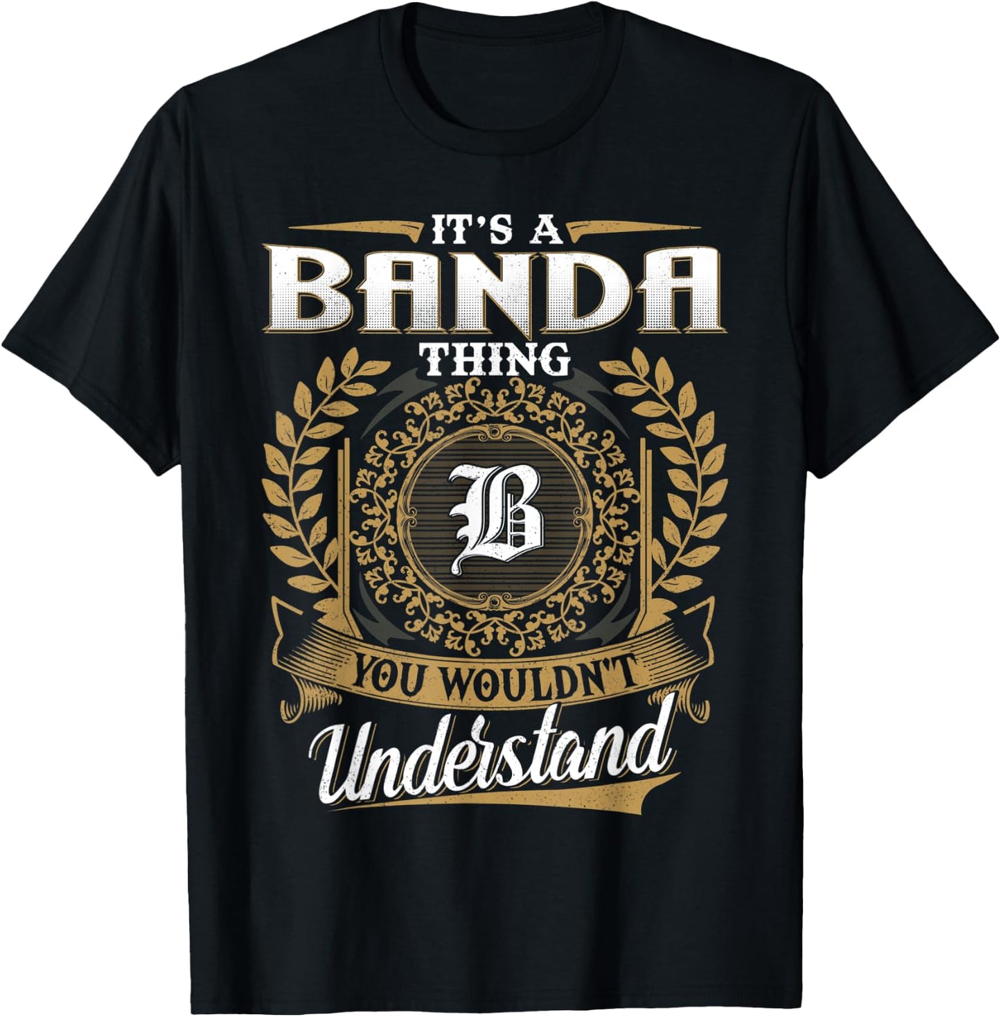 BANDA Family Member - Last Name BANDA Surname Personalized T-Shirt - T-Shirt | Black