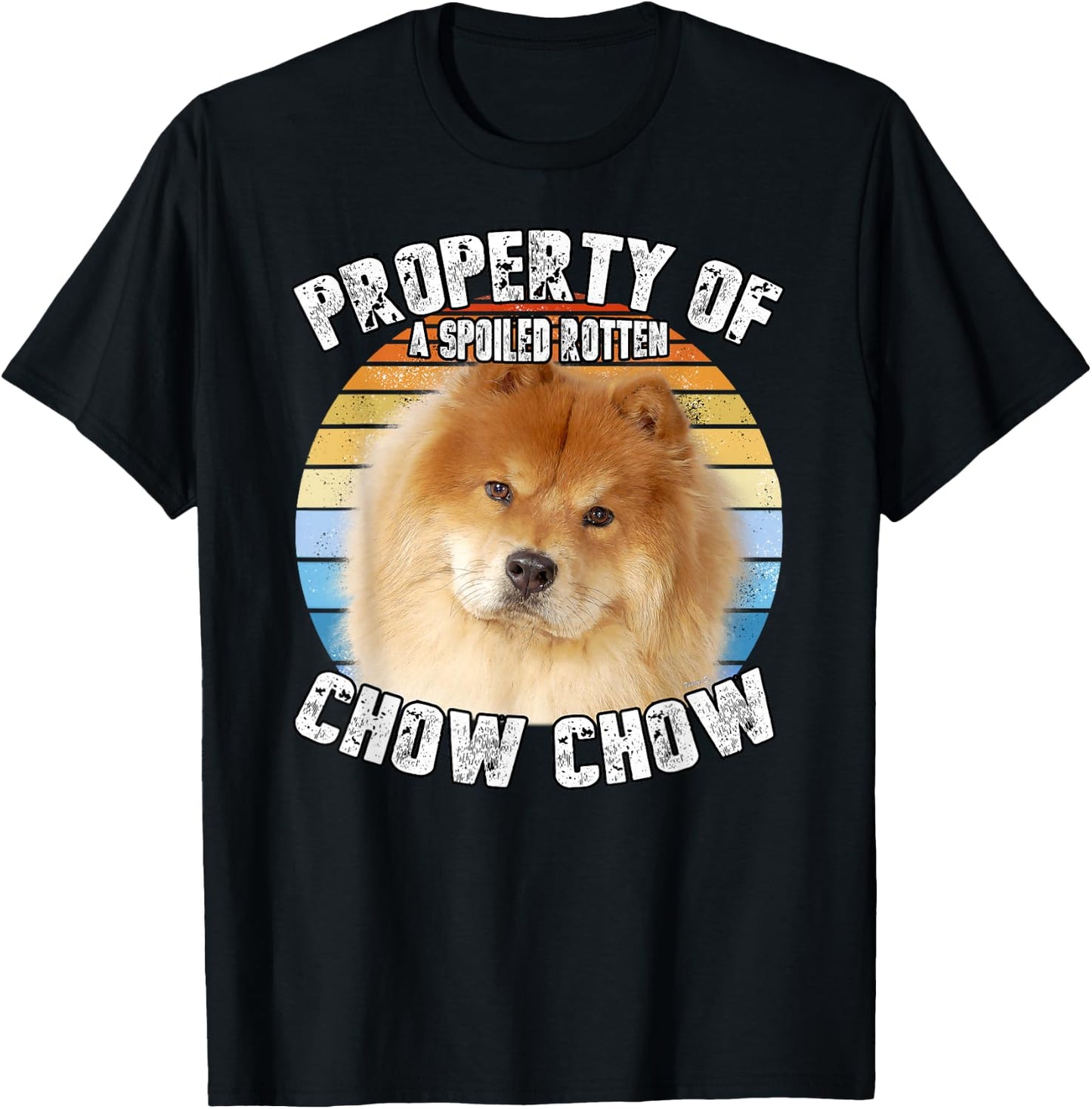 Chow Chow Red Retro Property Of T-Shirt - T-Shirt | Black