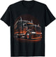 Truck Driver American Flag Trucker T-Shirt - T-Shirt | Black