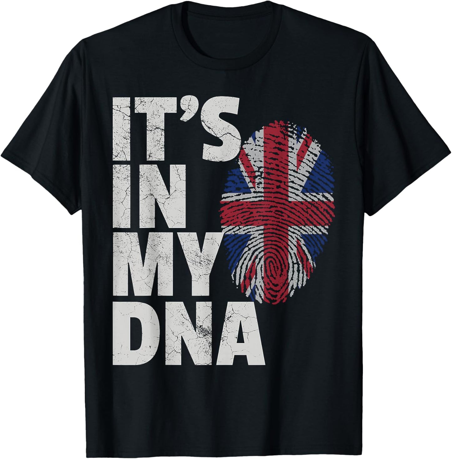IT'S IN MY DNA Union Jack Flag England UK Britain British T-Shirt - T-Shirt | Black