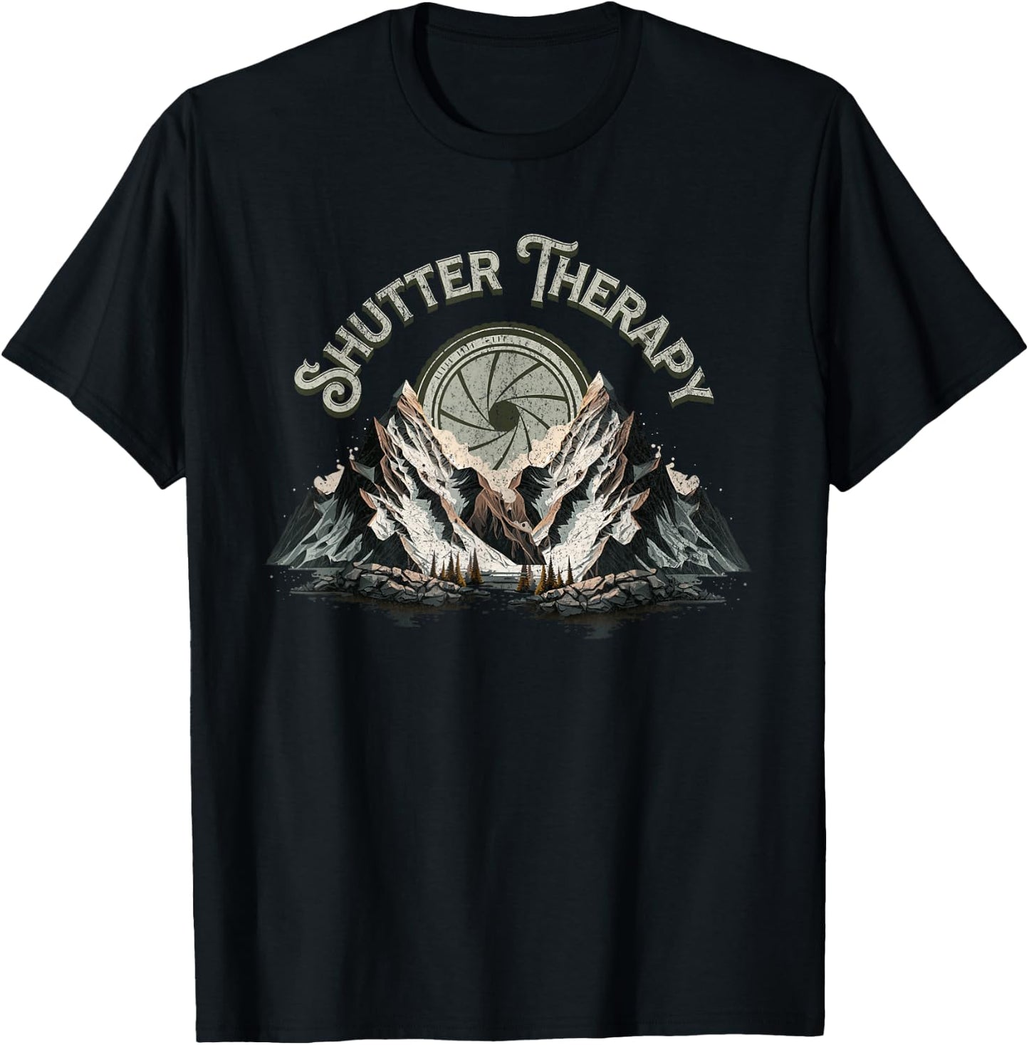 Shutter Therapy Photography Photographer 35 mm ISO Vintage T-Shirt - T-Shirt | Black