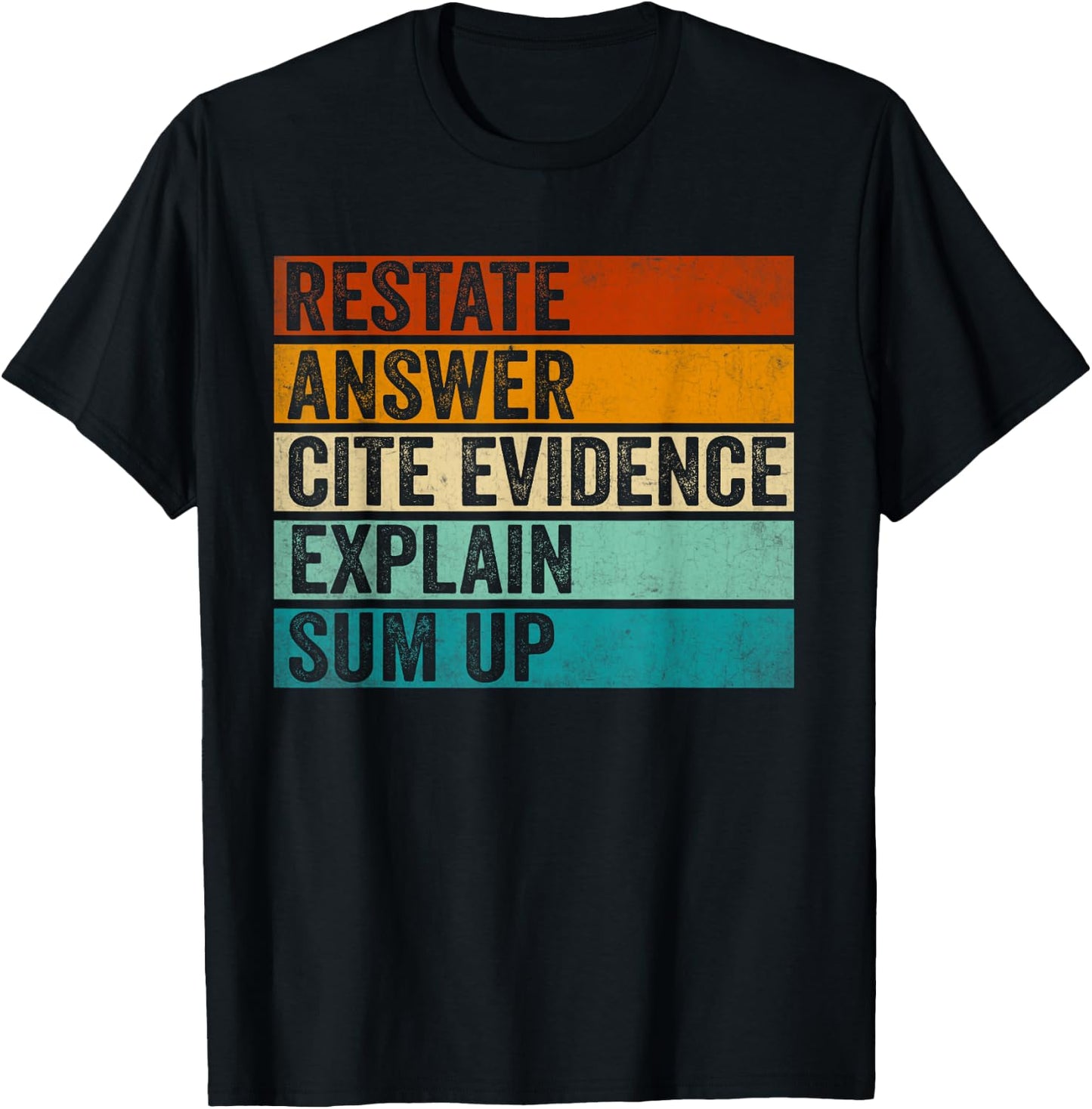 Races Writing Strategy Funny Text Evidence English Teacher T-Shirt - T-Shirt | Black