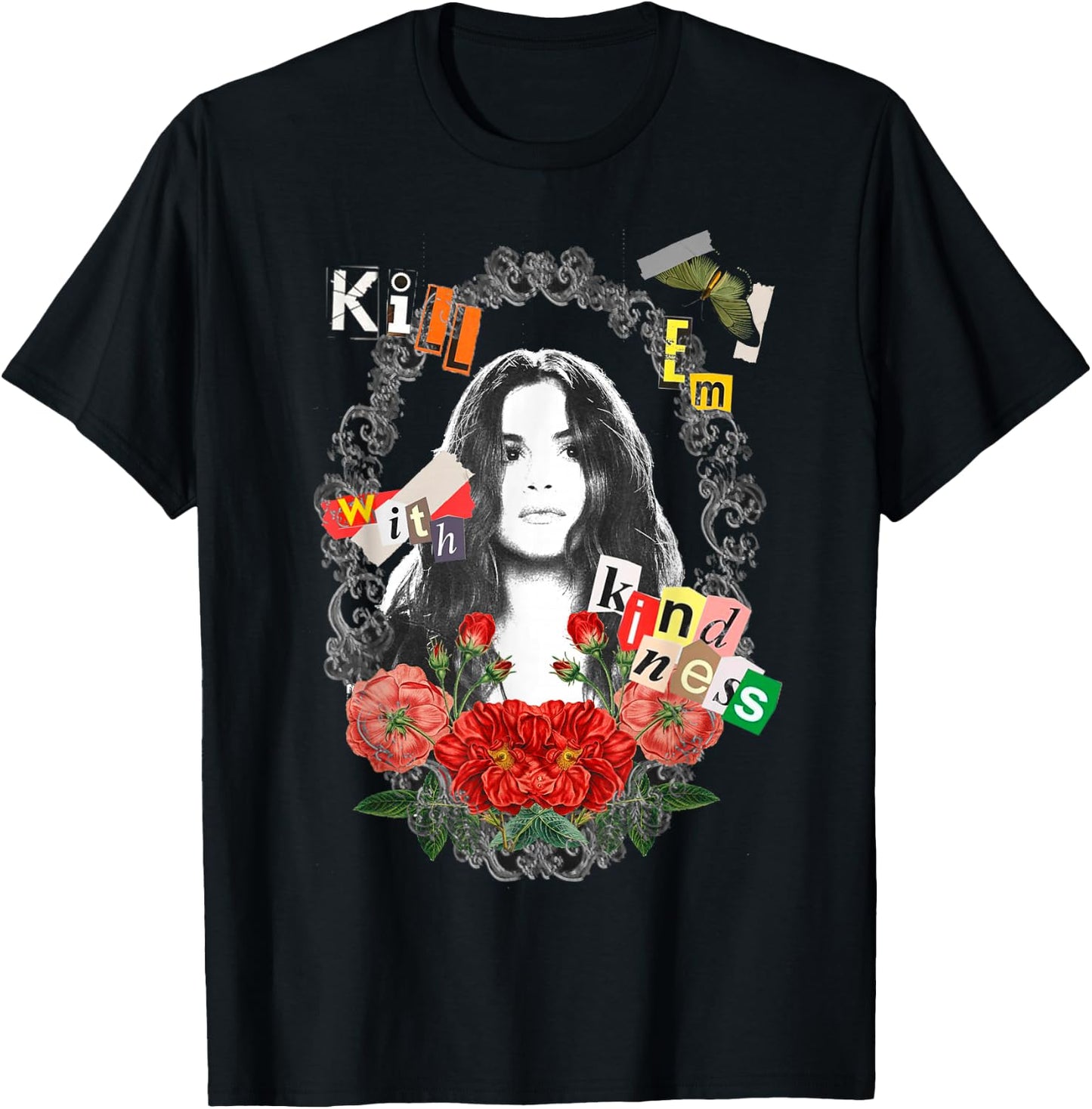 Official Selena Gomez Kill Them with Kindness Black T-Shirt - T-Shirt | Black