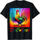 De Colores/DeColores Cursillo Rainbow Rooster T-Shirt - T-Shirt | Black