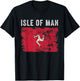 Isle of Man Flag Distressed - Men Women Kids - Manx Flag T-Shirt - T-Shirt | Black