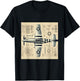 WW2 Warplane P51 Mustang Assembly Parts Blueprint T-Shirt - T-Shirt | Black