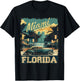 Vintage Miami Vibes Retro Florida T-Shirt - T-Shirt | Black