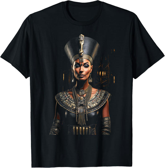 Egyptian Queen Nefertiti T-Shirt - T-Shirt | Black