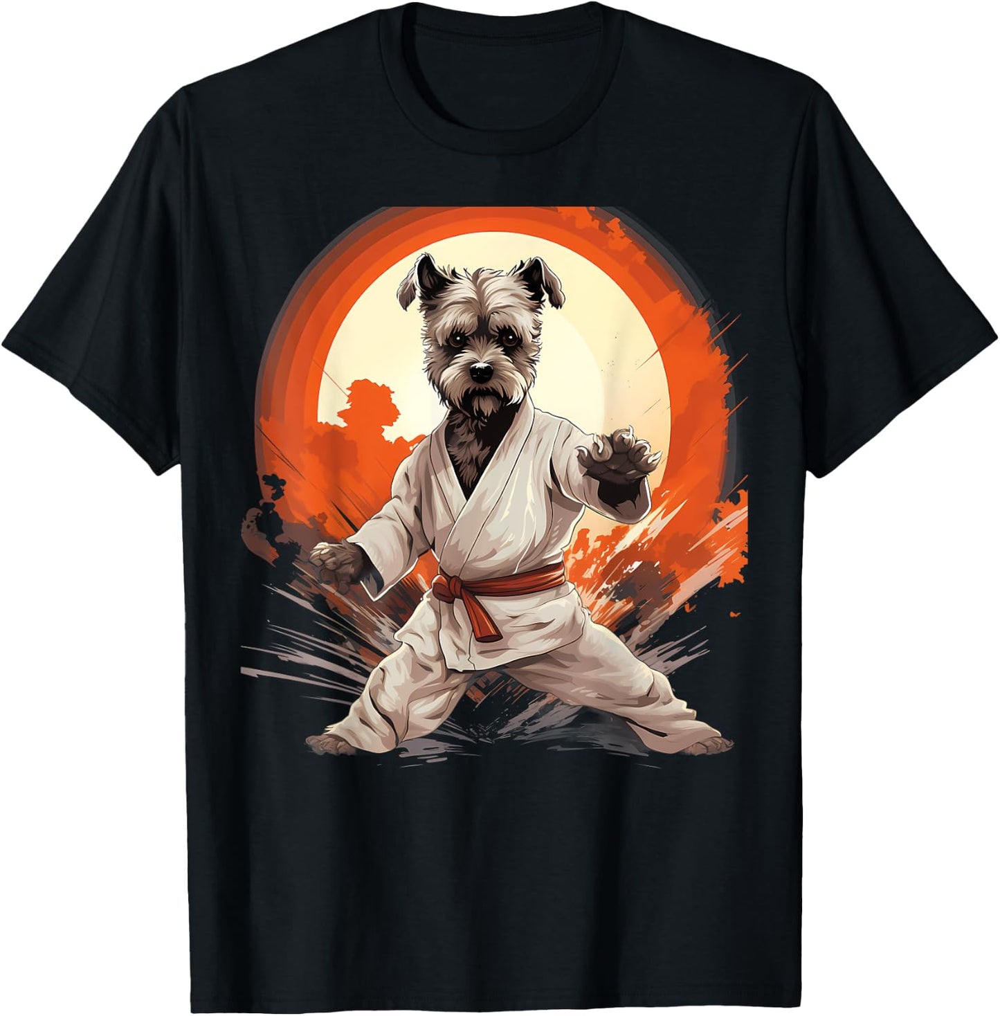MMA Miniature Schnauzer Dog Karate Men Women Kids T-Shirt - T-Shirt | Black