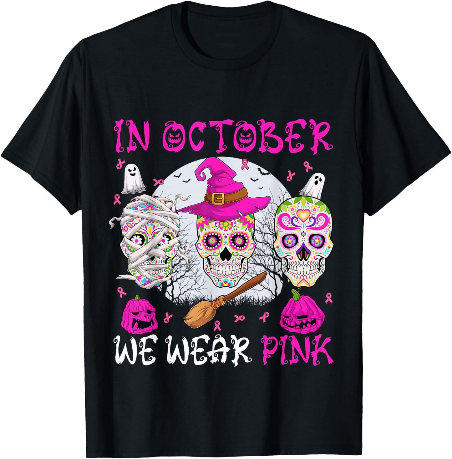 In October We Wear Pink T-Shirt - T-Shirt | Black
