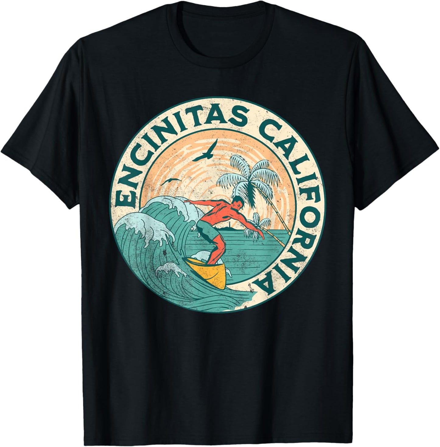 Encinitas California T-Shirt - T-Shirt | Black