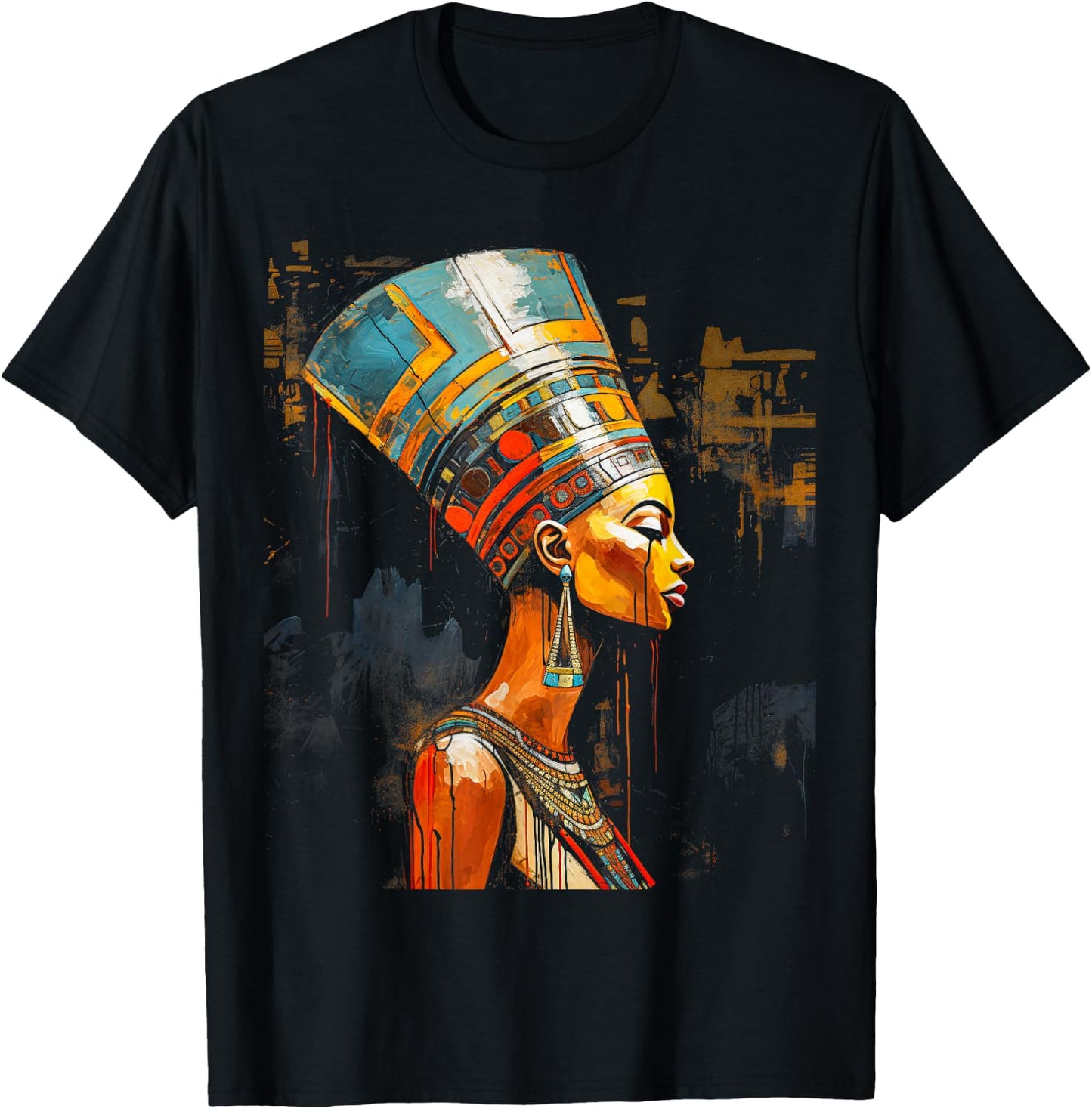 Egyptian Nefertiti T-Shirt - T-Shirt | Black