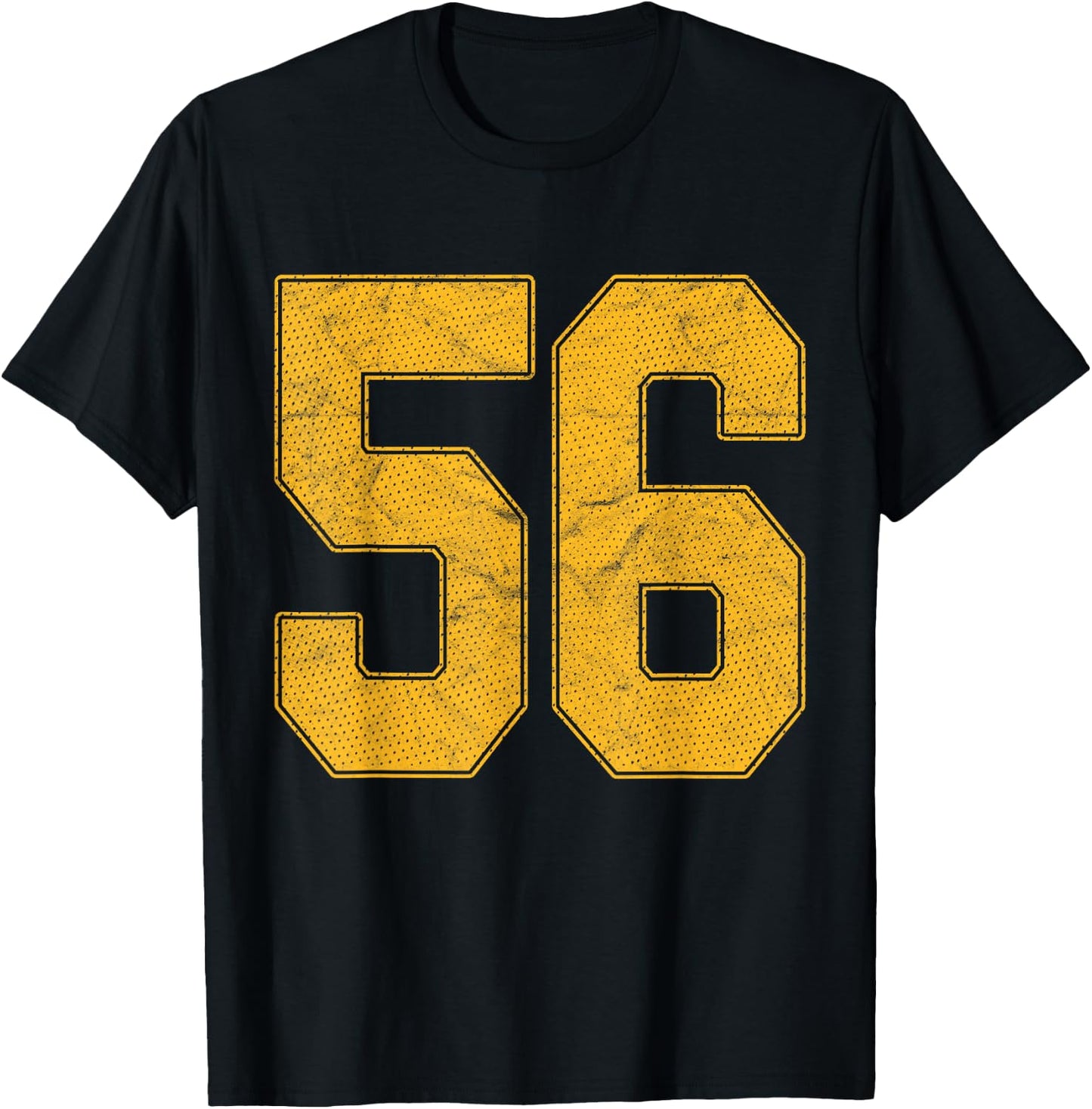 Number 56 Numbered Uniform Sports Team Jersey 56th Birthday T-Shirt - T-Shirt | Black
